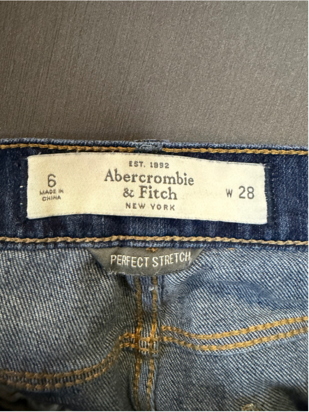 Women's Abercrombie & Fitch Skinny Jeans Size 6 Blue 28 W Perfect Stretch - Picture 11 of 12